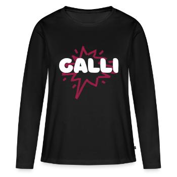 Look partenaire Halli Galli - T-shirt manches longues Premium bio Femme - noir - Devant - Julia (174cm)