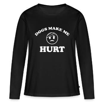 Hund Dog - Frauen Premium Bio Langarmshirt - Schwarz - Vorne - Julia (174cm)