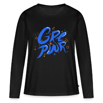 Girl Power - Frauen Premium Bio Langarmshirt - Schwarz - Vorne - Julia (174cm)