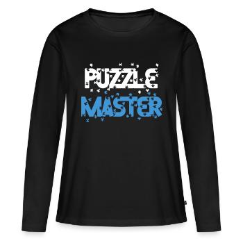 Puzzle Master Puzzles Jeu Puzzler Hobbyist - T-shirt manches longues Premium bio Femme - noir - Devant - Julia (174cm)