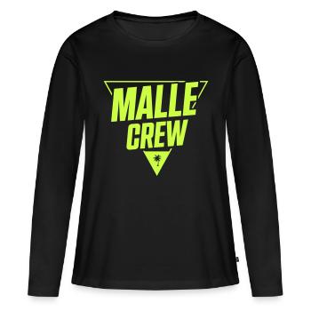 malle crew - Frauen Premium Bio Langarmshirt - Schwarz - Vorne - Julia (174cm)