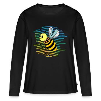 Insecte - T-shirt manches longues Premium bio Femme - noir - Devant - Julia (174cm)