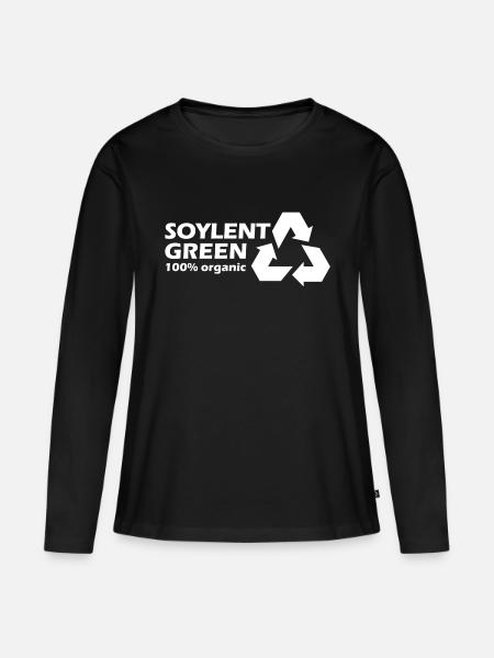 Soylent Green klein - Frauen Premium Bio Langarmshirt - Schwarz