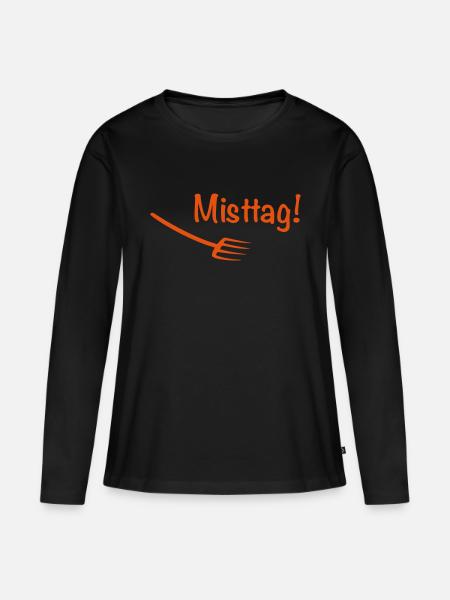 Pferd - Frauen Premium Bio Langarmshirt - Schwarz