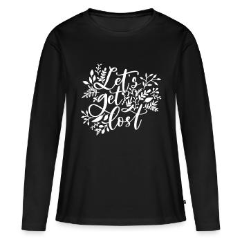 Lets get lost - Women's Premium Organic Long Sleeve Shirt - black - Front - Julia (174cm)