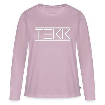 Tekk Logo - Frauen Premium Bio Langarmshirt - Altrosa - Vorne - Julia (174cm)