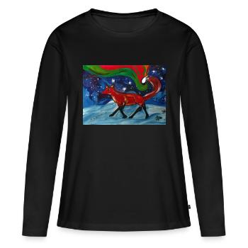 Birth of Lights Legend of the Fire Fox - Women's Premium Organic Long Sleeve Shirt - black - Front - Julia (174cm)