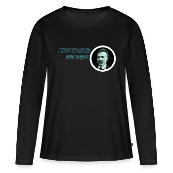Nietzsche avait raison ! - T-shirt manches longues Premium bio Femme - noir - Devant - Julia (174cm)