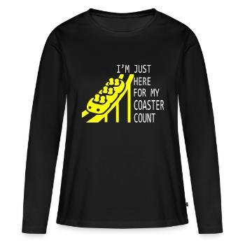 Rollercoaster Achterbahn - Frauen Premium Bio Langarmshirt - Schwarz - Vorne - Julia (174cm)