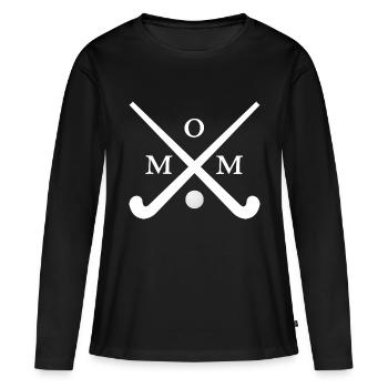 feldhockey hockey hockey hockey-maman joueur de hockey - T-shirt manches longues Premium bio Femme - noir - Devant - Julia (174cm)