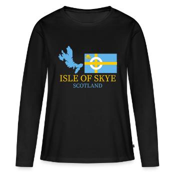 Insel Skye - Frauen Premium Bio Langarmshirt - Schwarz - Vorne - Julia (174cm)