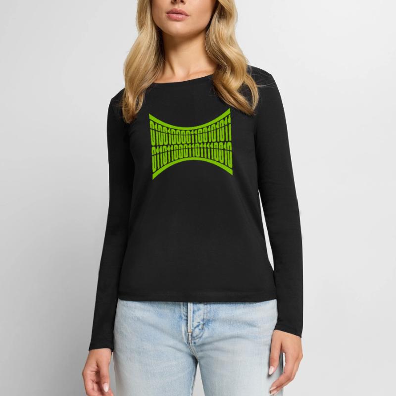 Binary Code Program Language Women's Premium Organic Long Sleeve Shirt