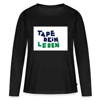 Tape dein Leben - Frauen Premium Bio Langarmshirt - Schwarz - Vorne - Julia (174cm)