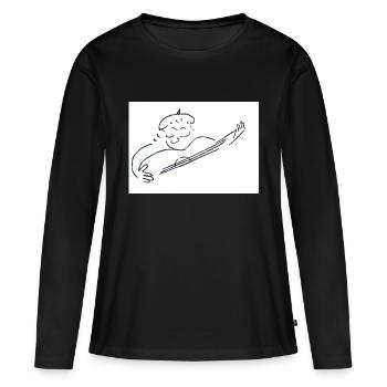 Guitar man - Frauen Premium Bio Langarmshirt - Schwarz - Vorne - Julia (174cm)