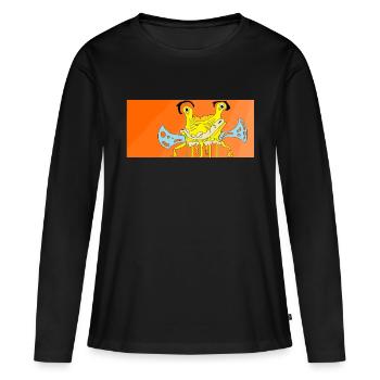 Gare de Lyon - T-shirt manches longues Premium bio Femme - noir - Devant - Julia (174cm)