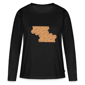 Lots of cookies in one form - Women's Premium Organic Long Sleeve Shirt - black - Front - Julia (174cm)