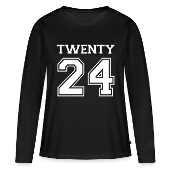 2024 - T-shirt manches longues Premium bio Femme - noir - Devant - Julia (174cm)