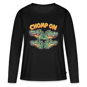 ALLIGATORS - T-shirt manches longues Premium bio Femme - noir - Devant - Julia (174cm)