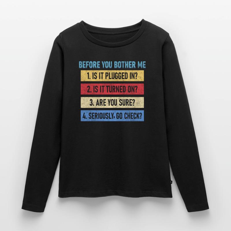 Computer Whisperer Tech Support Computer Frauen Premium Bio Langarmshirt