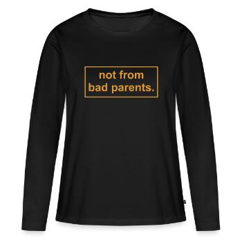 pas de mauvais parents - T-shirt manches longues Premium bio Femme - noir - Devant - Julia (174cm)