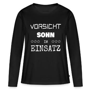 Berufung Sohn - Frauen Premium Bio Langarmshirt - Schwarz - Vorne - Julia (174cm)