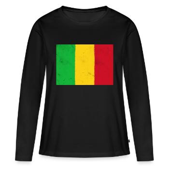Drapeau du Mali - T-shirt manches longues Premium bio Femme - noir - Devant - Julia (174cm)