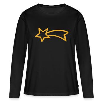 star - Women's Premium Organic Long Sleeve Shirt - black - Front - Julia (174cm)