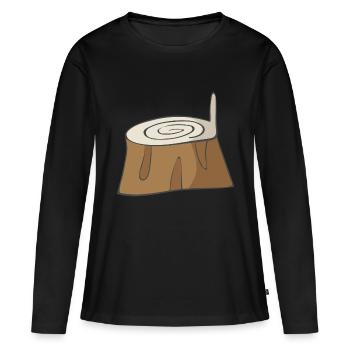 Tige d’arbre - T-shirt manches longues Premium bio Femme - noir - Devant - Julia (174cm)