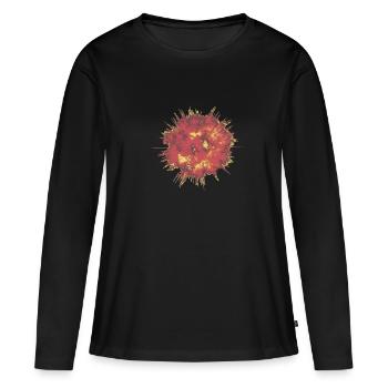 Fireball - Frauen Premium Bio Langarmshirt - Schwarz - Vorne - Julia (174cm)