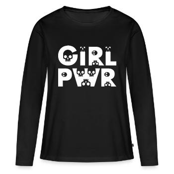 Girl Power / Powergirls / Girl Power - Women's Premium Organic Long Sleeve Shirt - black - Front - Julia (174cm)