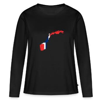 Norwegen - Frauen Premium Bio Langarmshirt - Schwarz - Vorne - Julia (174cm)