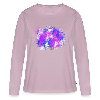 Coloris - T-shirt manches longues Premium bio Femme - rose poudré - Devant - Julia (174cm)