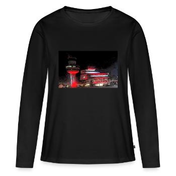 Aéroport de Tegel / TXL Merci TXL - T-shirt manches longues Premium bio Femme - noir - Devant - Julia (174cm)