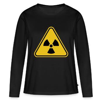 Radioactif - T-shirt manches longues Premium bio Femme - noir - Devant - Julia (174cm)