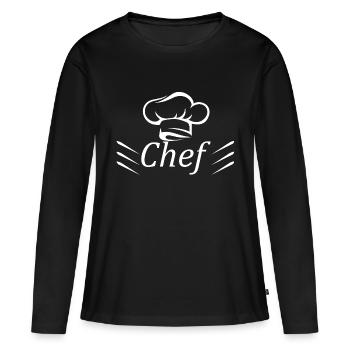 Cuisine cuisine cuisine cuisine Food Kitchen - T-shirt manches longues Premium bio Femme - noir - Devant - Julia (174cm)