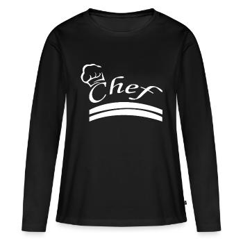 Cuisine cuisine cuisine cuisine Food Kitchen - T-shirt manches longues Premium bio Femme - noir - Devant - Julia (174cm)