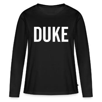 Duc - T-shirt manches longues Premium bio Femme - noir - Devant - Julia (174cm)