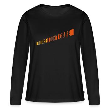 Je me fiche des faits - T-shirt manches longues Premium bio Femme - noir - Devant - Julia (174cm)