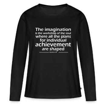 The imagination is the workshop of the soul - Women's Premium Organic Long Sleeve Shirt - black - Front - Julia (174cm)