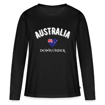 australia down under - T-shirt manches longues Premium bio Femme - noir - Devant - Julia (174cm)