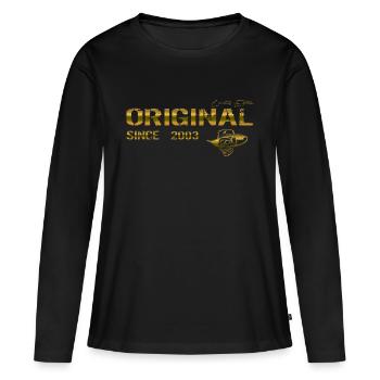 Original since 2003 - Women's Premium Organic Long Sleeve Shirt - black - Front - Julia (174cm)