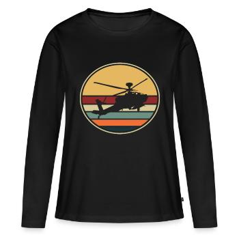 Hélicoptère Hélicoptère Rétropilote - T-shirt manches longues Premium bio Femme - noir - Devant - Julia (174cm)