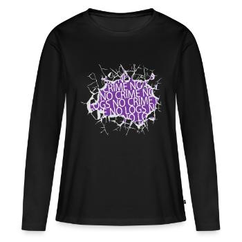 Analyste Hacker anonyme crypter mais je le fais - T-shirt manches longues Premium bio Femme - noir - Devant - Julia (174cm)
