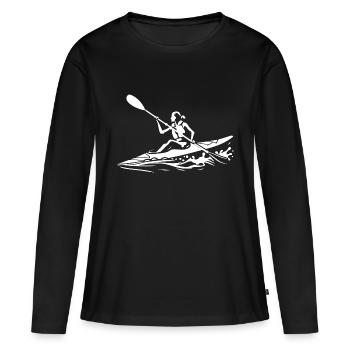 Kayaker - Women's Premium Organic Long Sleeve Shirt - black - Front - Julia (174cm)