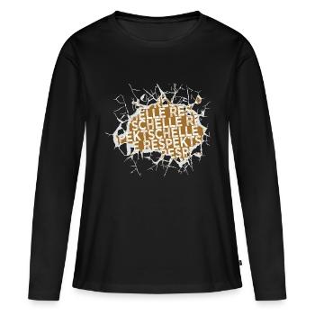 Geek Dire Bday Citation Drôle - T-shirt manches longues Premium bio Femme - noir - Devant - Julia (174cm)