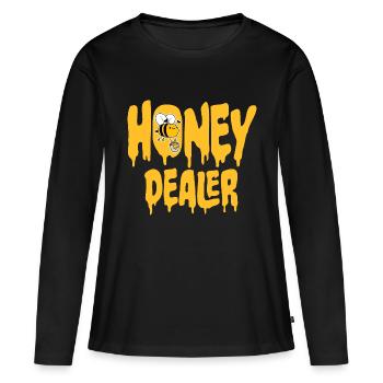 Marchand de miel marchand de miel abeilles mignonnes apiculteur citation - T-shirt manches longues Premium bio Femme - noir - Devant - Julia (174cm)