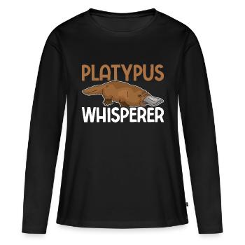 Ornithorynque - T-shirt manches longues Premium bio Femme - noir - Devant - Julia (174cm)