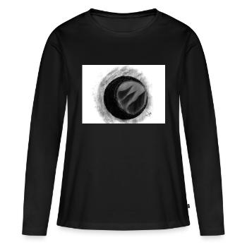 Éclipse finale - T-shirt manches longues Premium bio Femme - noir - Devant - Julia (174cm)