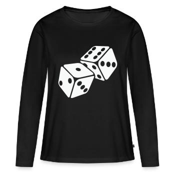 cube - Women's Premium Organic Long Sleeve Shirt - black - Front - Julia (174cm)