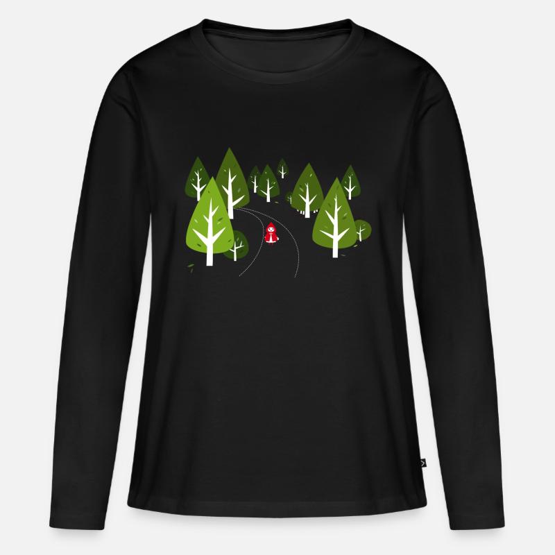 Rotkäppchen - Frauen Premium Bio Langarmshirt - Schwarz